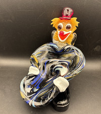 MURANO GLASS CLOWN DISH MULTICOLOURED Approx 1.6kg 20cm LARGE
