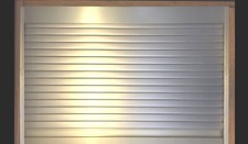 Aluminum Tambour Door, Stainless Steel or Natural Aluminum Color, 24"w x 24"h