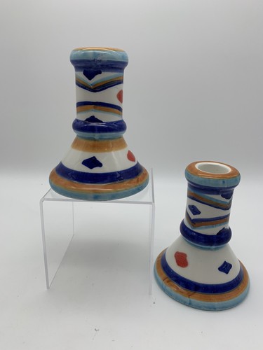 Italian pottery candle stick - italian,