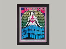 Framed Monterey Pop Festival Concert Poster Print Wall Art  60s Psychedelic