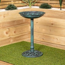 Factory Seconds: 63cm Verdi Green Traditional Garden Patio Resin Bird Bath