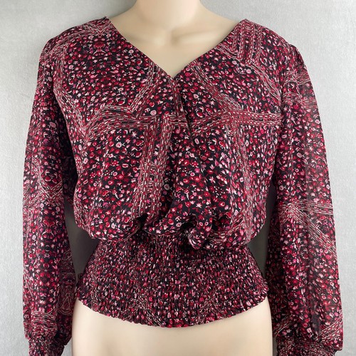 Olm red floral smocked - floral, waist