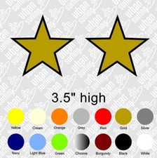 3.5"  Stars Stickers Lambretta