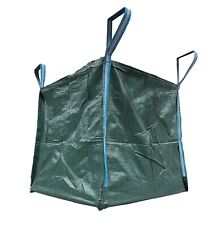 Large 1000kg green FIBC Bulk Builders 80x80x80cm Jumbo Waste Bag Garden friendly