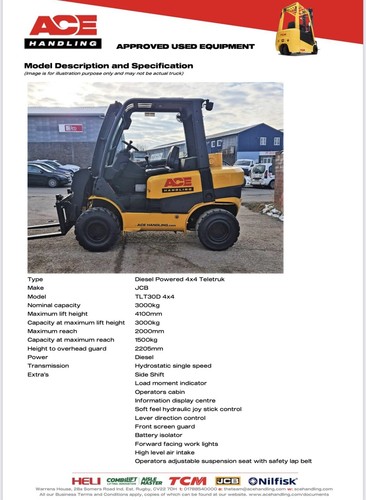 Jcb tlt30d 4x4 teletruk - tlt30d,
