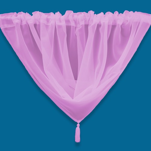 Plain tasseled voile - tasseled, all