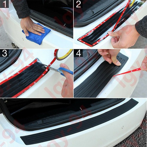 Black car rear bumper - black,