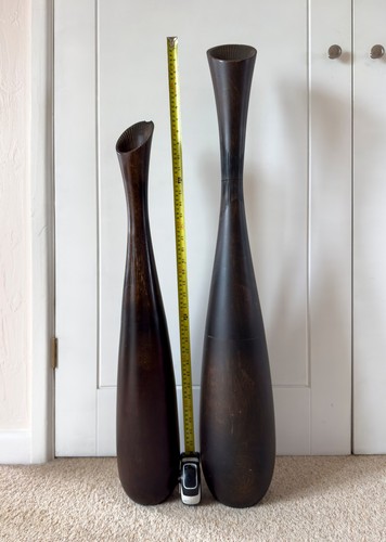 Pair large hand carved - pair,