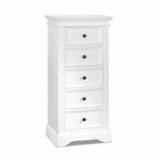 White Bedroom Furniture Bedside Table Chest of Drawers Wardrobe GAINSBOROUGH