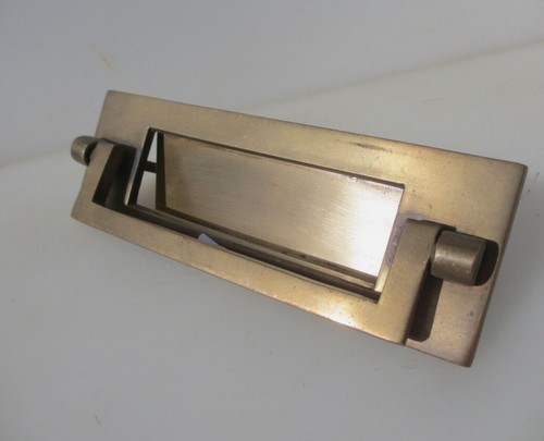 Antique brass letterbox - antique,