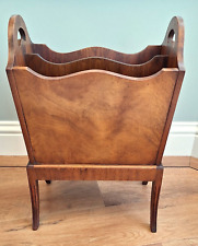 Vintage Mid Century Bevan Funnell Burr Walnut Magazine Rack