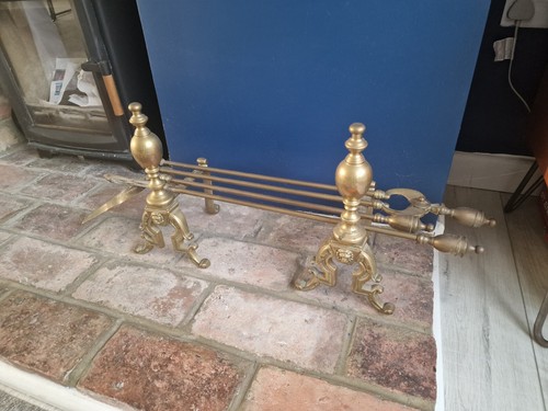 Antique brass fireside - antique,