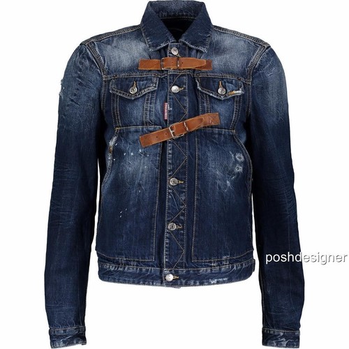 Dsquared2 leather strape denim - leather,