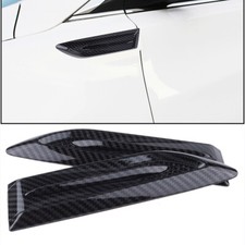 2*Black Car Bonnet Vent Hood Scoop Door Decor Air Intake Flow Side Fender