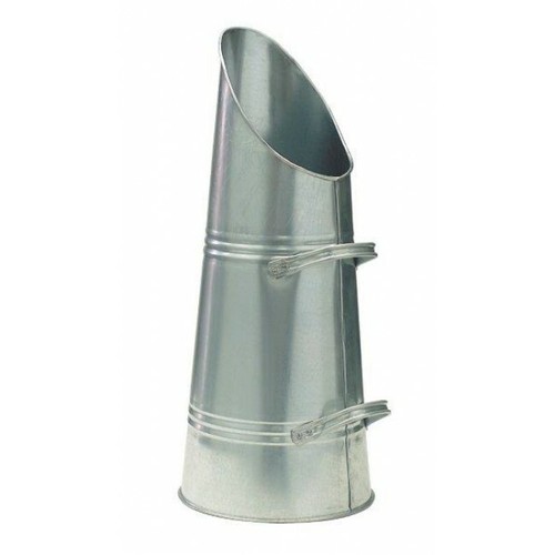 Galvanised coal scuttle bucket - galvanised,