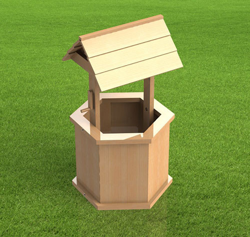 Yard and garden wishing well - and,