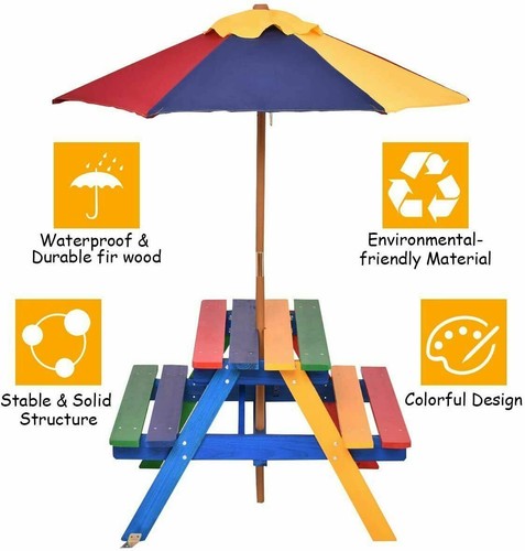 Wooden kids picnic table - kids, &