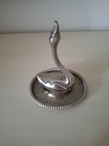 Vintage silver plated - silver, swan