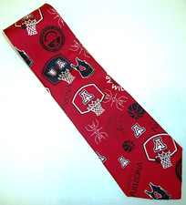 University of Arizona Wildcats Basketball Red Collage Tie 57" L x 3.75" W (E369)