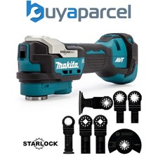 Makita DTM52Z 18v LXT Brushless Multi Tool Starlock Keyless + 6 Piece Blade Set
