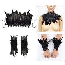 Fashion Black Feather Choker