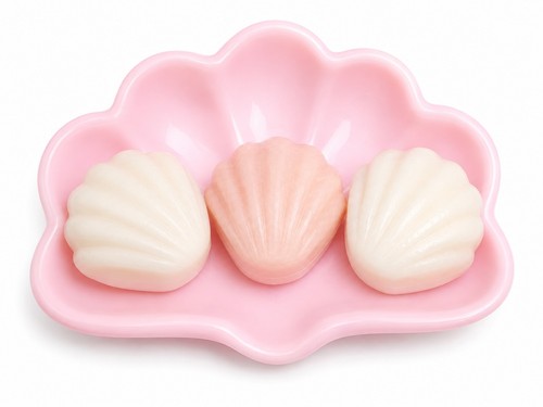 Gift set pink shell - set, dish