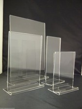Acrylic Menu Holders Graphic Sign Display A3 A4 A5 A6 & DL Size Leaflet Stands