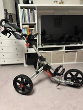 Clicgear 3.0  Golf Foldable Push Trolley Cart Silver Umbrella+Drinks Holder