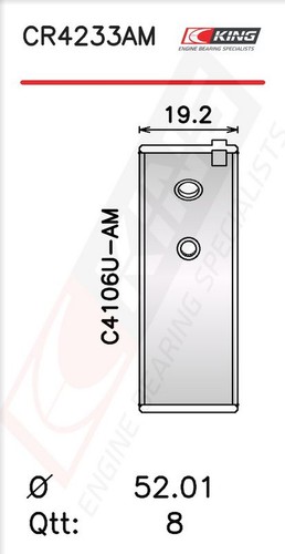 King cr4233am0 connecting - cr4233am0.75,