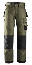 SNICKERS 3312 CRAFTSMEN TROUSERS, DURATWILL OLIVE GREEN/BLACK Waist 31 Leg 35