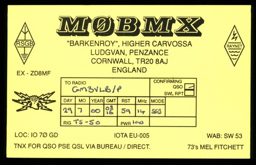 Qsl card radio m0bmx - radio, uk