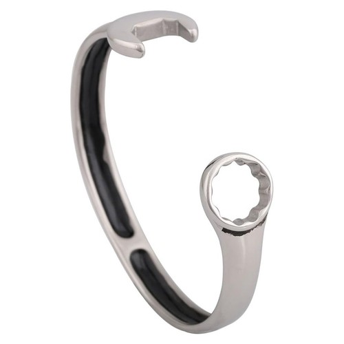Men silver mechanic spanner - men's,