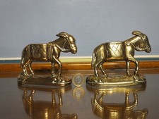 TWO BRASS DONKEYS  ORNAMENT /