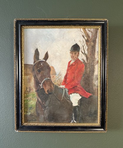 Antique signed oil painting - antique,
