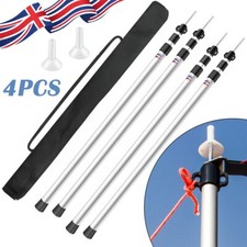 4x 230cm Tent Poles Telescopic Adjustable Awning Canopy Tarp Pole Support Rod UK
