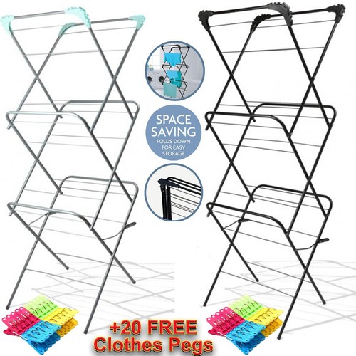 Foldable clothes airer tier - airer,