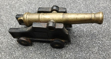 Brass and iron cannon LATE  18th century model replica .