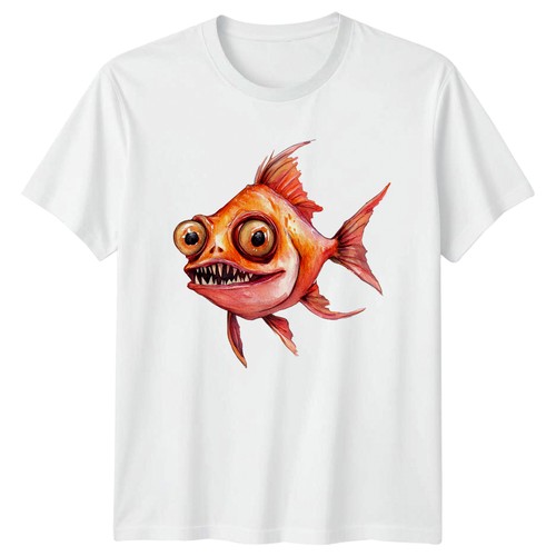 Piranha watercolor shirt - piranha,