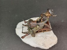 Vienna Bronze Sled Rider Miner