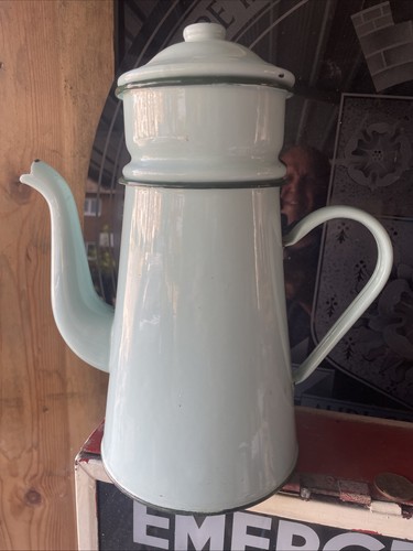 Vintage duck egg - egg, enamel
