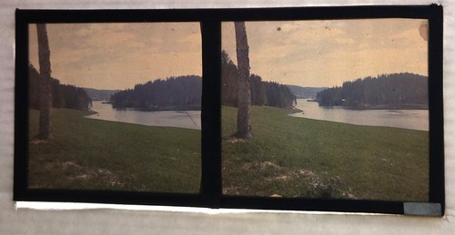 Autochrome stereo view lake - autochrome,