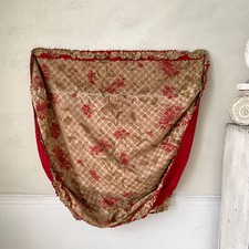 Ciel de lit TOPPER Antique Curtain SHEER fabric Turkey Red backing Timeworn dis