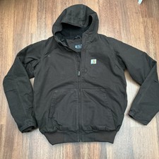 Mens Carhartt Brown Duck Relaxed Fit Active Jacket UK Size S Fit M/L BNWOT READ