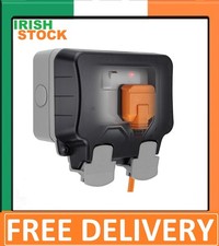 BG Electrical Weatherproof Outdoor Switched Double Socket with Wi-Fi Repeater IR