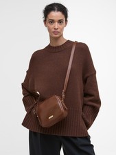 Barbour Womens Daphne Leather Brown Crossbody Bag (A24)