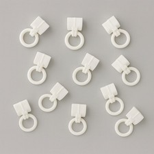 10x White Clip Rings Roman