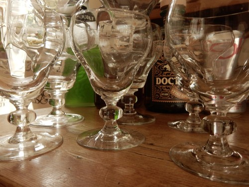 Vintage glass rummers - vintage,