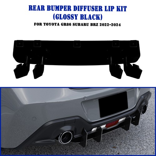 Black rear bumper diffuser - black,