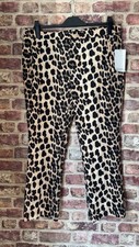 Zara Basic Animal Print Trousers Size XL - New With Tags 26Inch Inside Leg 