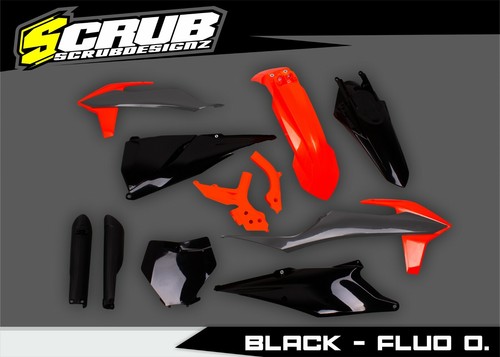 Plastics kit black fluo - plastics,